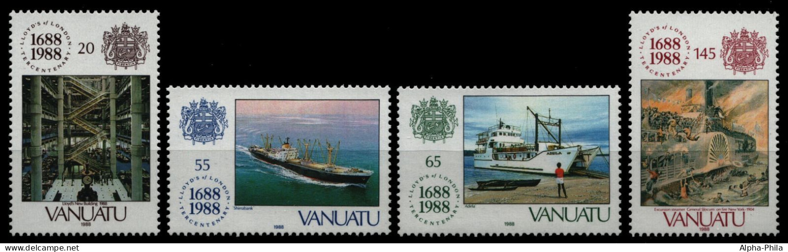 Vanuatu 1988 - Mi-Nr. 798-801 ** - MNH - Schiffe / Ships - Vanuatu (1980-...)