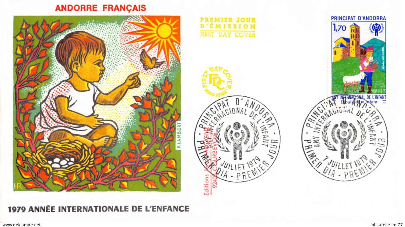 FDC - Année Internationale De L'Enfance, Oblit PJ 7/7/79 - FDC