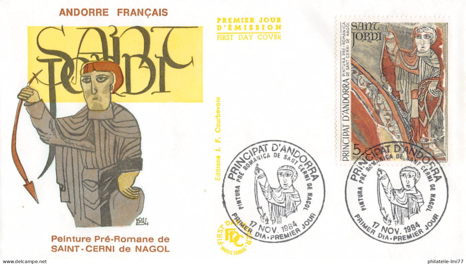 FDC - Peinture Pré-Romane De St-Cerni De Nagol, Oblit PJ 17/11/84 - FDC