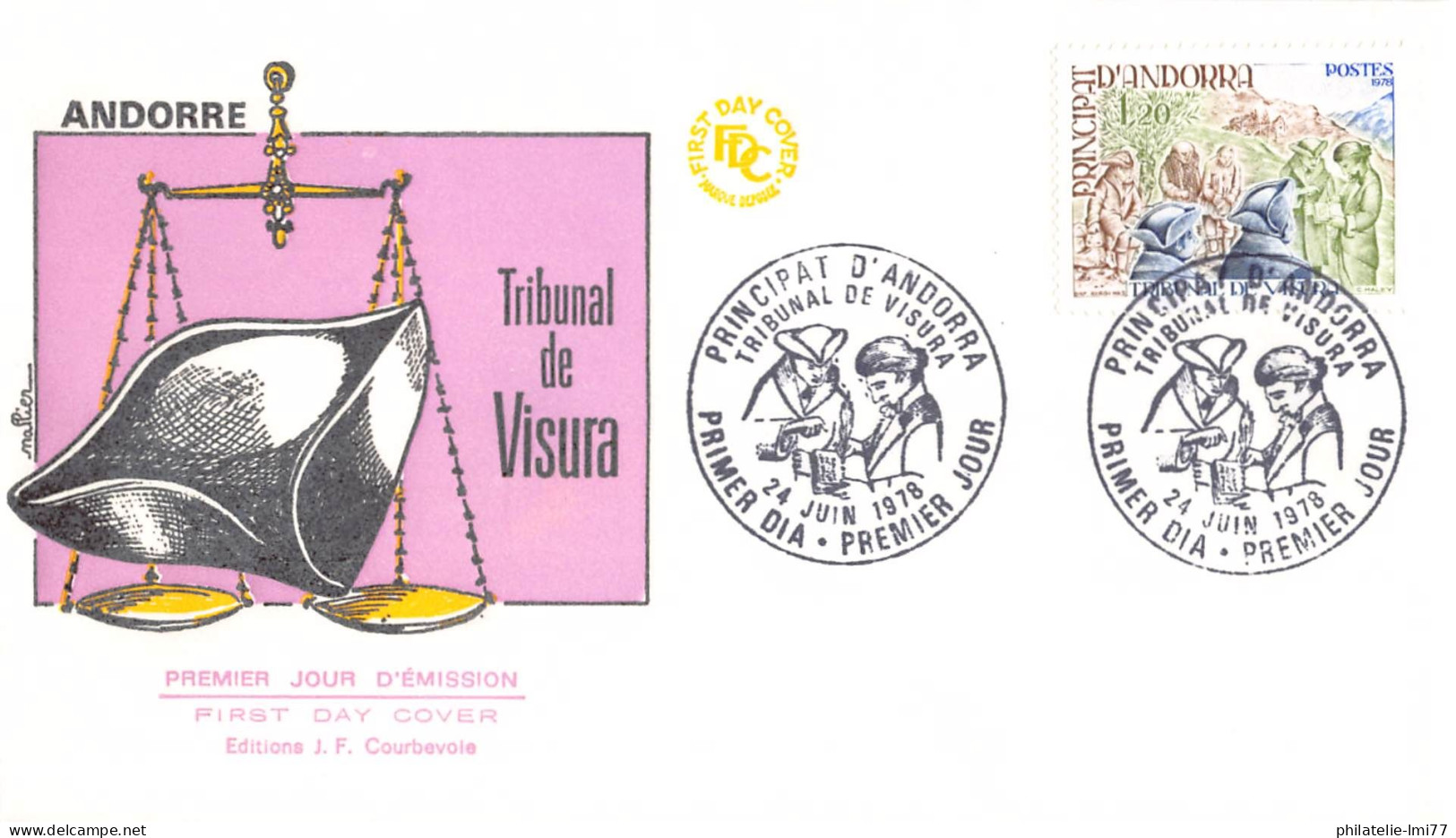 FDC - Tribunal De Visura, Oblit PJ 24/6/78 - FDC