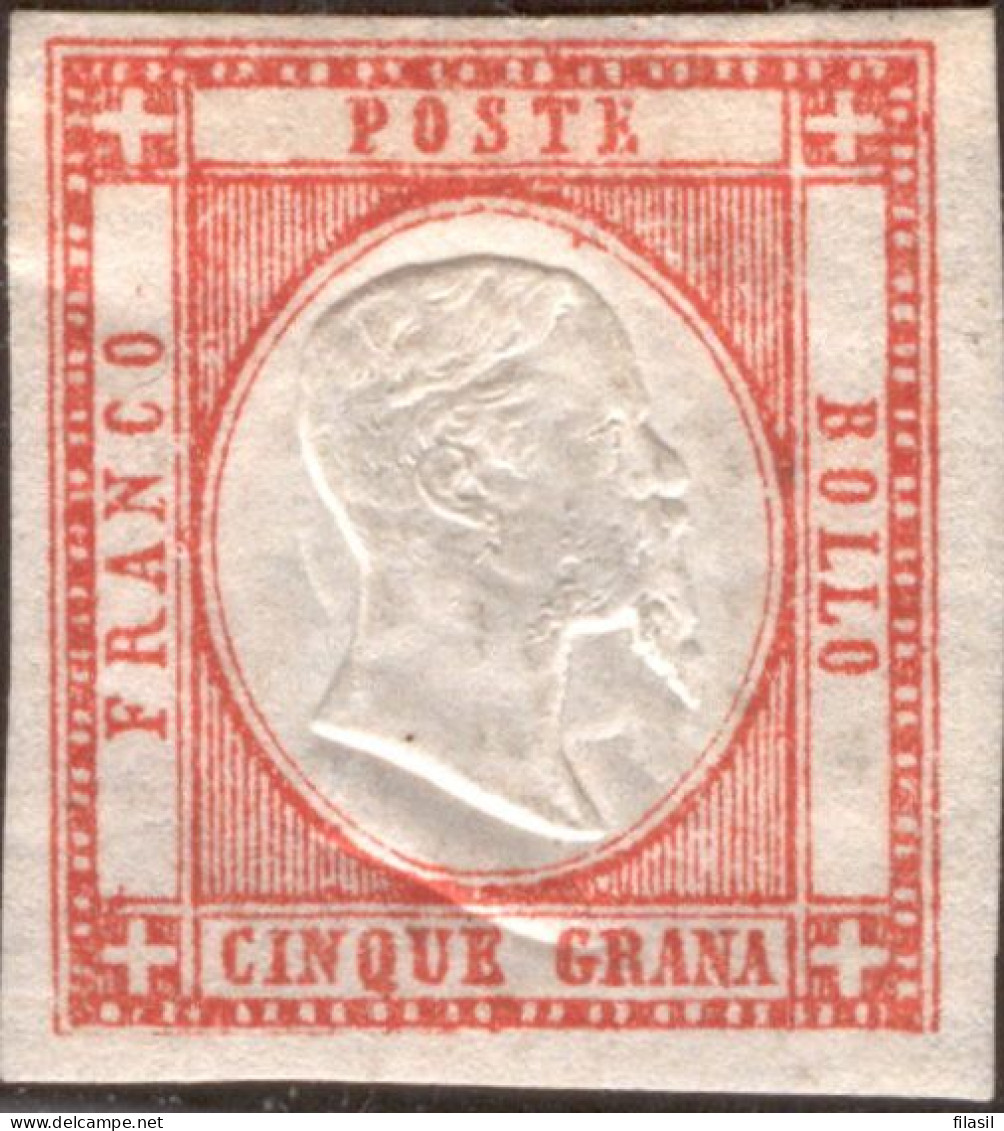 SI53D Italia Italy NAPOLI Province Napoletane.1861 5 Grana DOPPIA EFFIGE Nuovo MLH - Naples