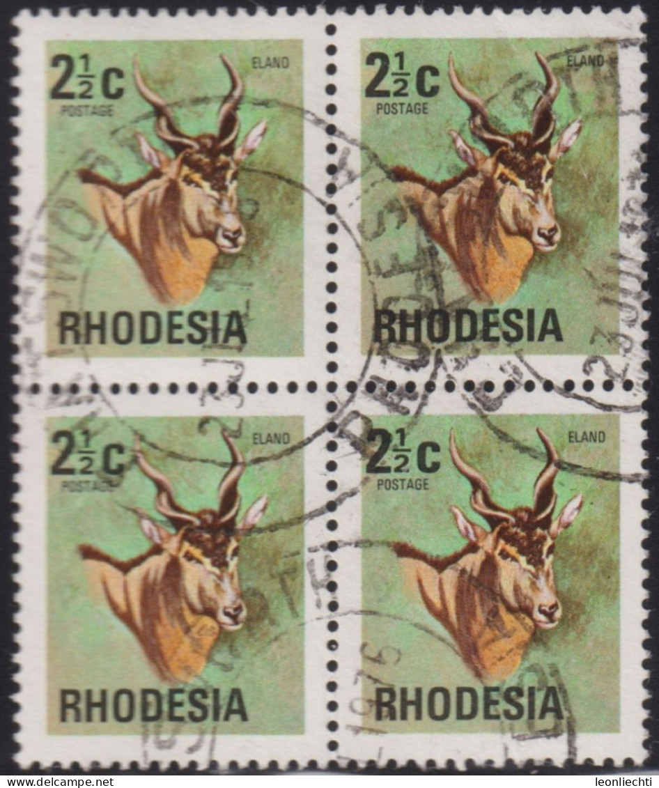 1974 Rhodesien ° Mi:RH 141, Sn:RH 329, Yt:RH 235, Sg:RH 490, Common Eland (Taurotragus Oryx) - Rhodesië (1964-1980)