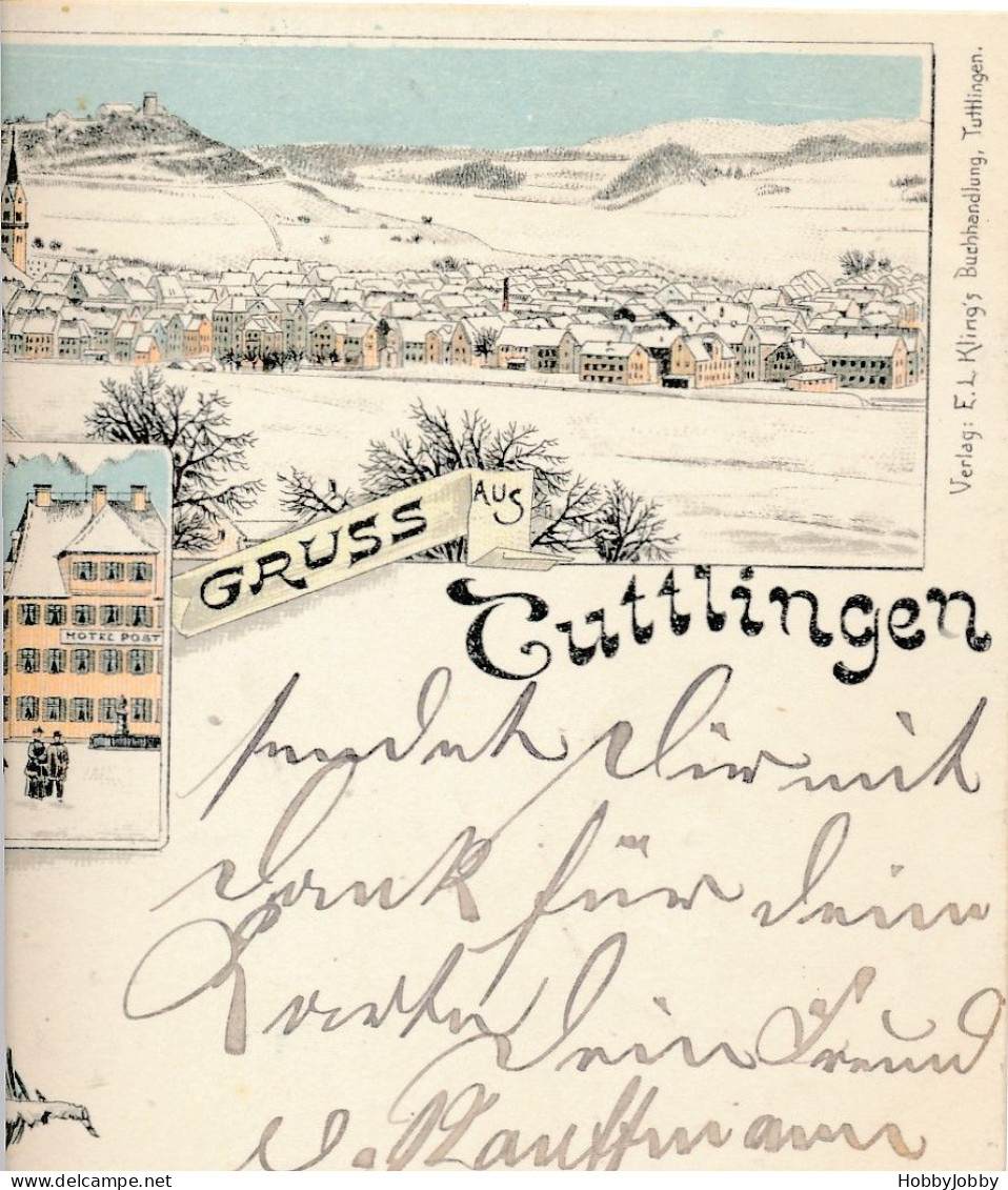 Gruss Aus Tuttlingen - Winter /Schnemann 4 Vignetten - Wunderschöne G.A. - Tuttlingen
