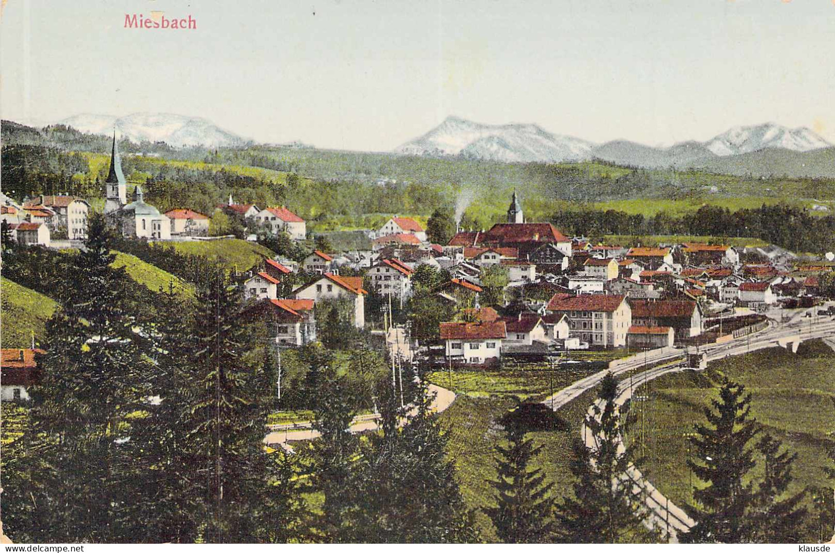 Miesbach - Panorama Gel.1914 - Miesbach