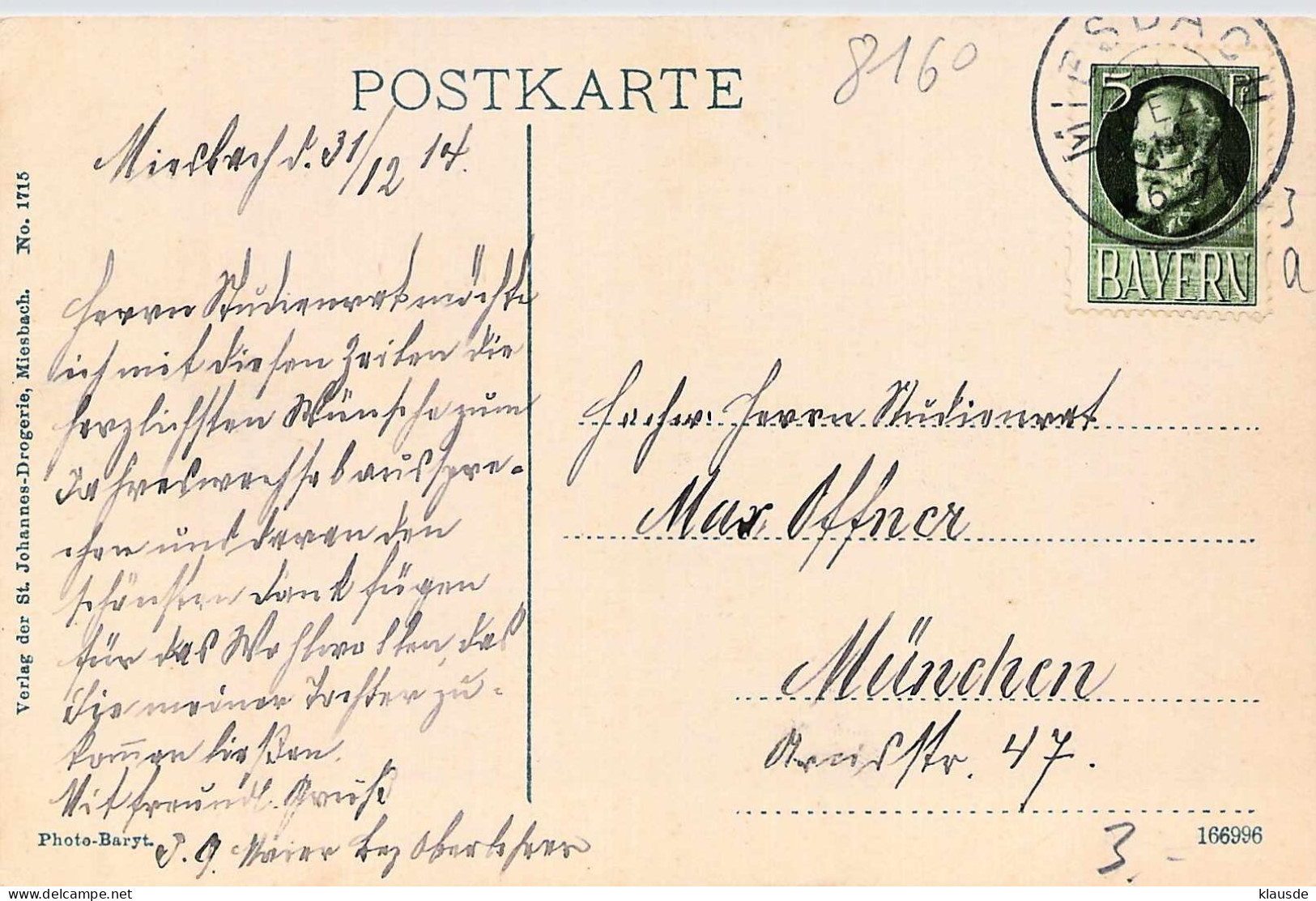 Miesbach - Panorama Gel.1914 - Miesbach