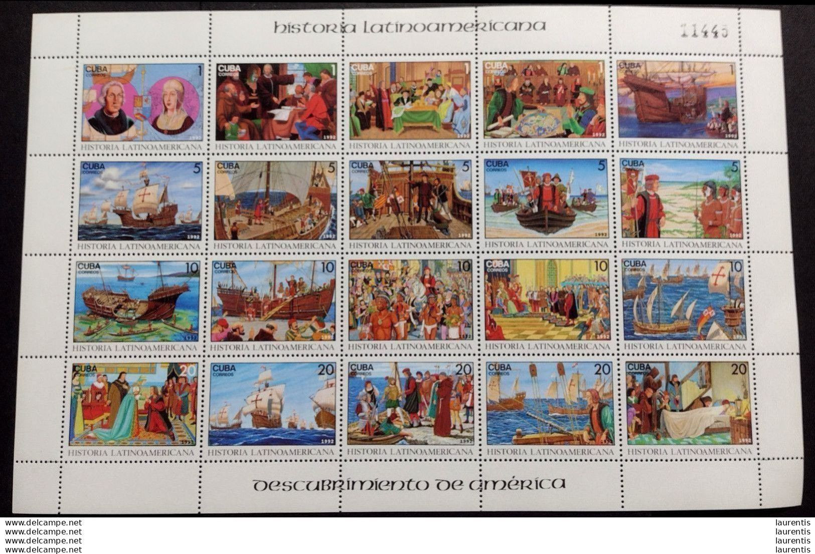 D19024  Colombus - Colón - Discovery Of America - Ships - Sheetlet 1992 - MNH - 3,35 - Christophe Colomb