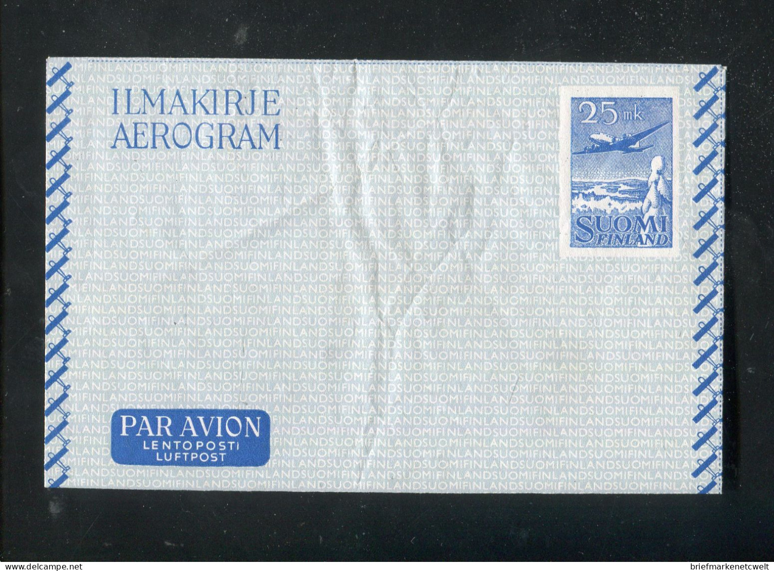 "FINNLAND" 1952, Luftpostfaltbrief Mi. LF 2 ** (B0116) - Ganzsachen