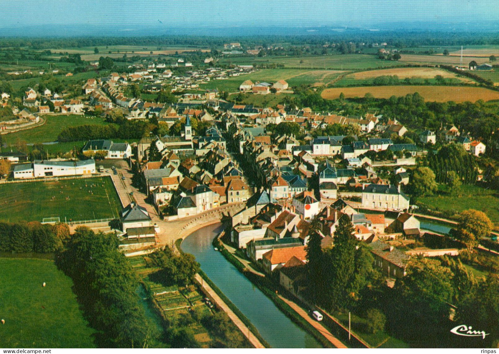 (58) CHATILLON EN BAZOIS  Vue Générale Aérienne Stade Stadium Stadio But Match De Foot 3 99 77 4282 (Nièvre) (e) - Chatillon En Bazois