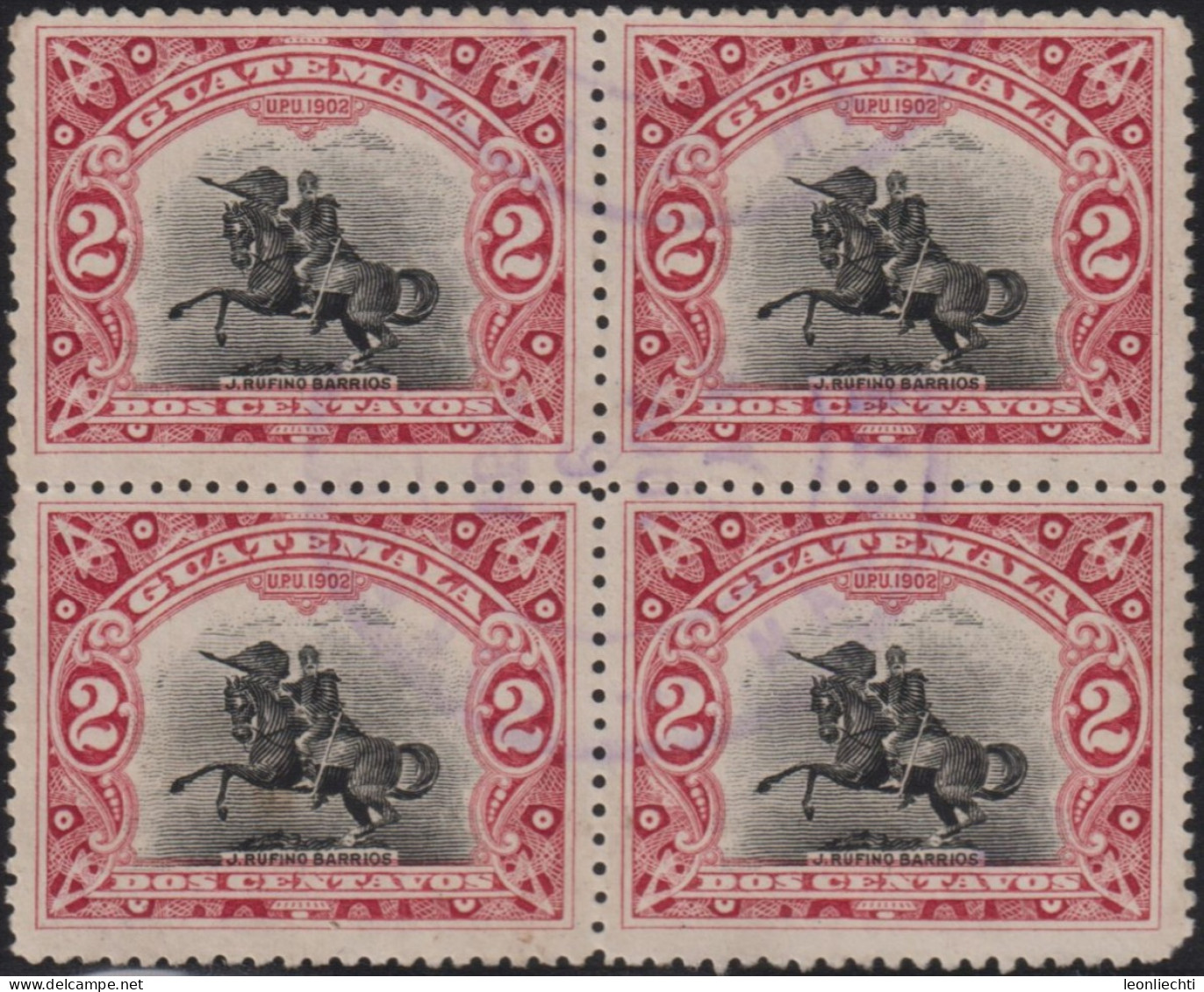 1902 Guatemala ° Mi:GT 112, Sn:GT 115, Yt:GT 121, Sg:GT 117, Statue Of Justo Rufino Barrios - Guatemala