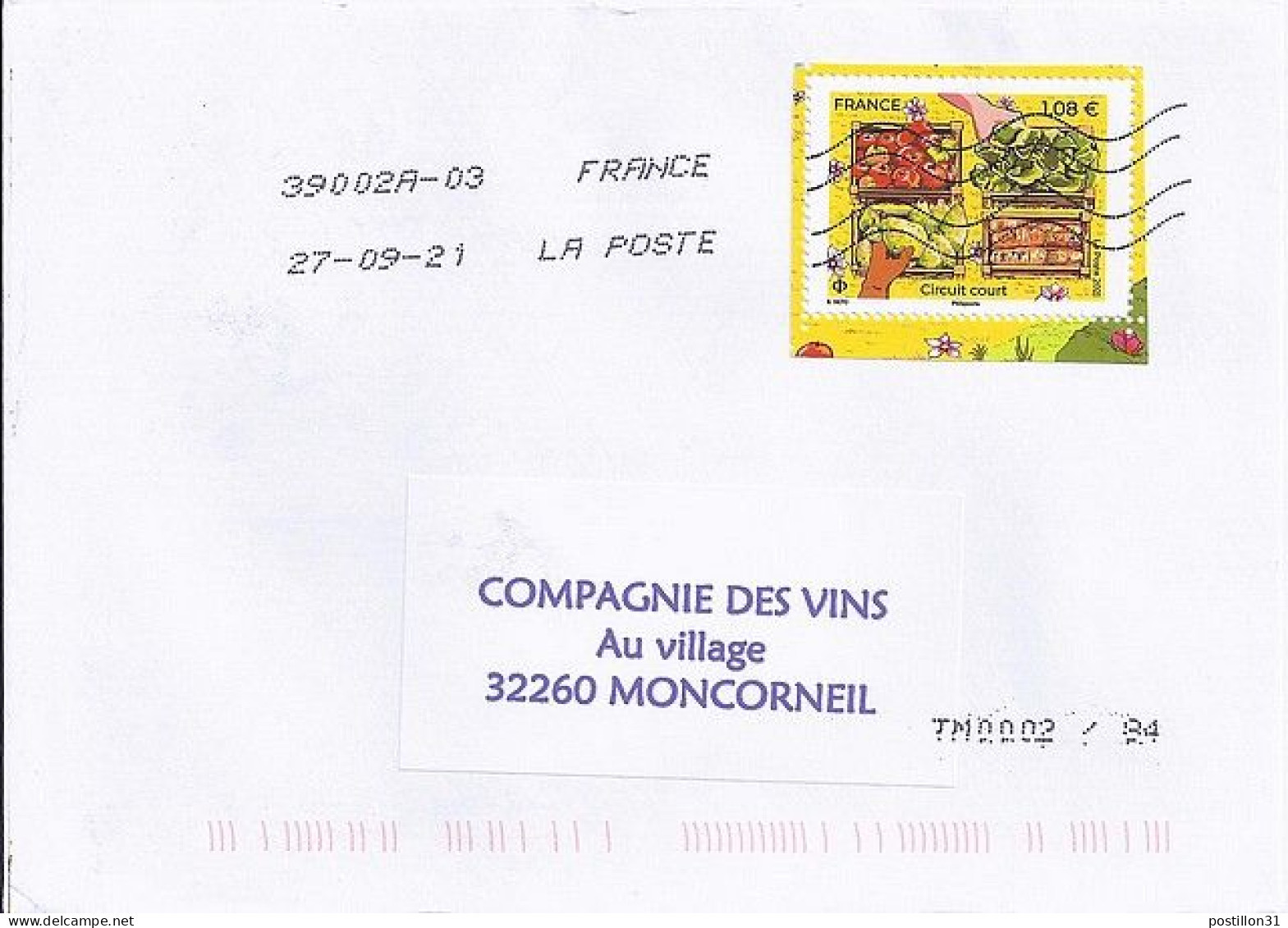 TP N° 5515 SUR LETTRE DU 27.9.21 - Briefe U. Dokumente