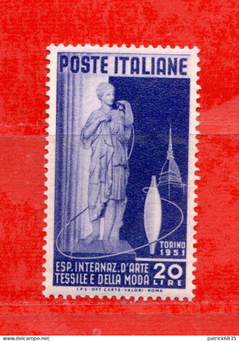 (Rizr) Italia **-1951 - ARTE TESSILE Della MODA.  Unif. 659. MNH**. - 1946-60: Mint/hinged