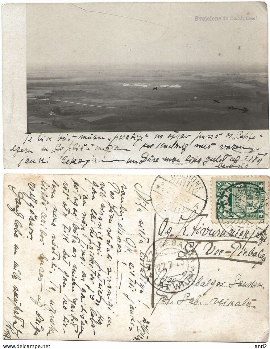 Latvia 1923 Pictoral Card  Scenery -Sveiciens In Baldone Cancelled Baldone 24.7.23 And Wec Piebalda 27.7.23 - Lettonia