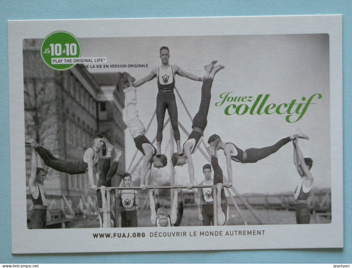 GYMNASTIQUE - BARRES FIXES - Hommes - Carte Publicitaire FUAJ - Auberge De Jeunesse Biarritz - Gymnastics