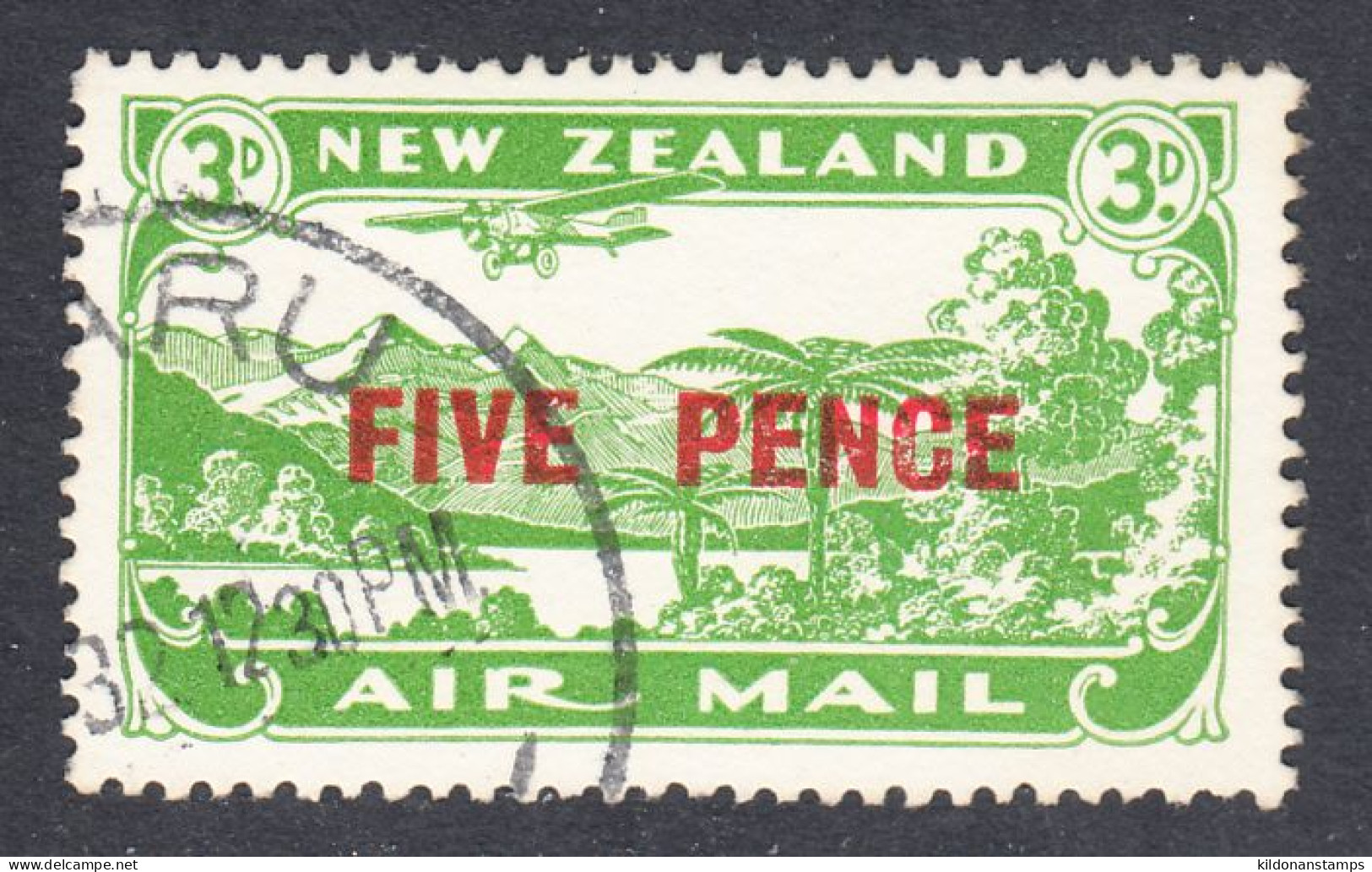 New Zealand 1931 Air Mail, Cancelled, Sc# C4, SG 75 - Corréo Aéreo