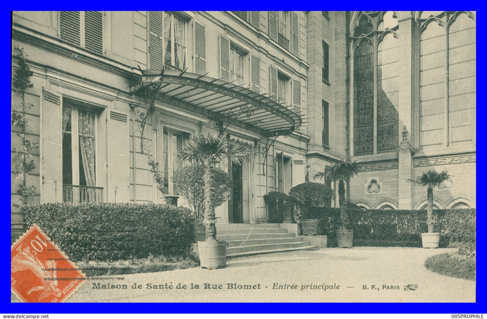 * Paris * Maison De Santé De La Rue Blomet - Entrée Principale - Edit. B.F. - 1918 - Arrondissement: 15