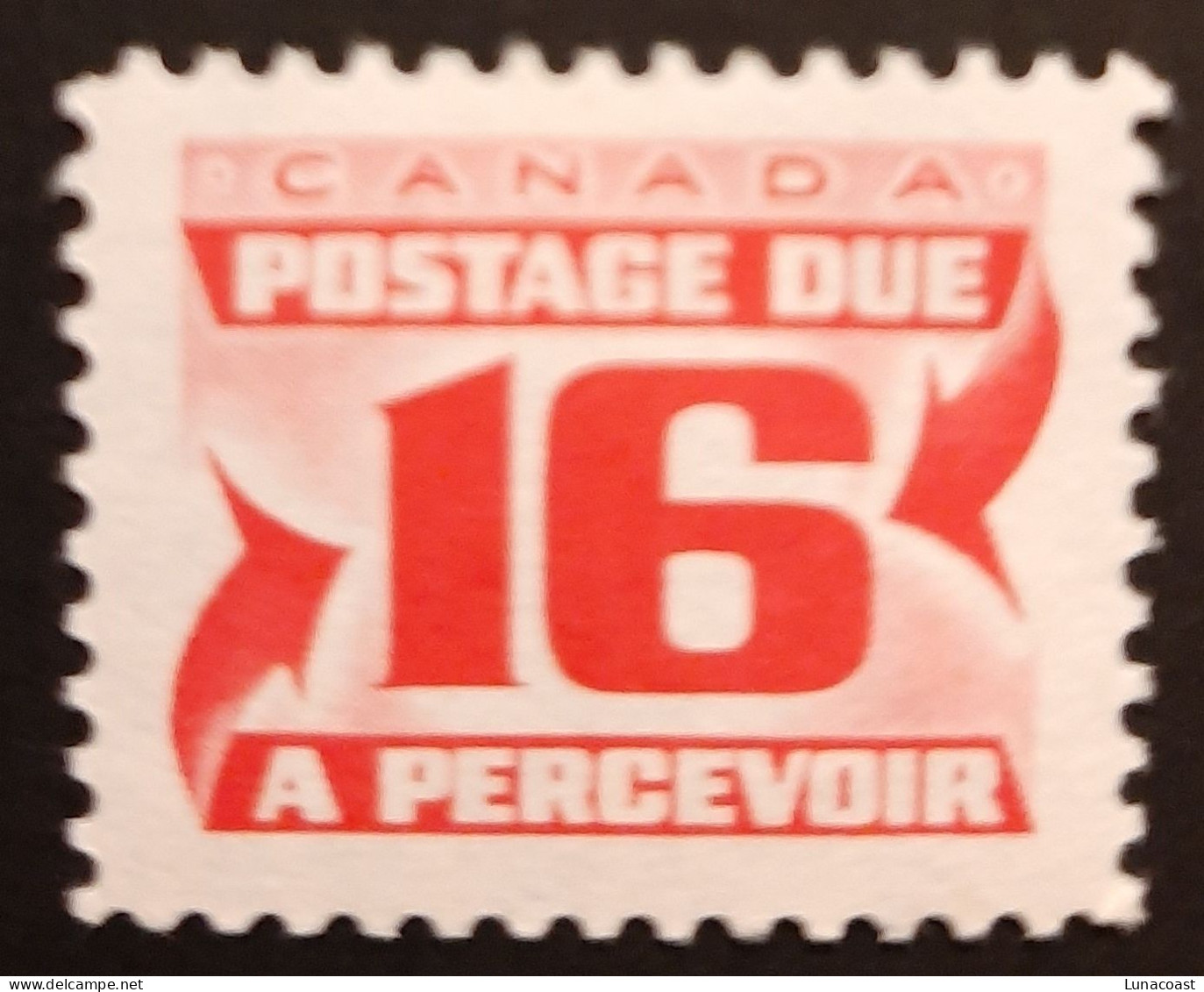 Canada 1973 MNH Sc #J37**   16c  Postage Due, Third Issue, Perf.12 - Ongebruikt