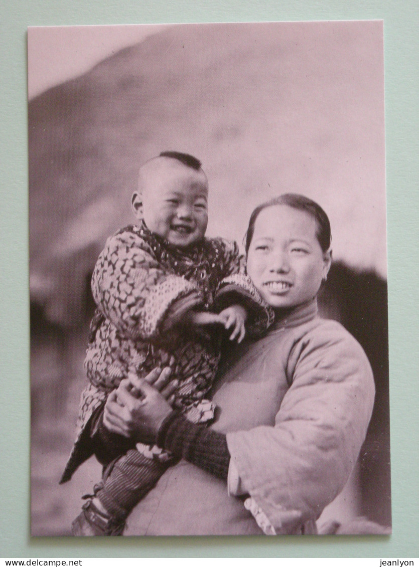 CHINE / Femme Avec Enfant Chinois - Clichés De Chine , Carte Publicitaire Bibliothèque De Lyon - Asie