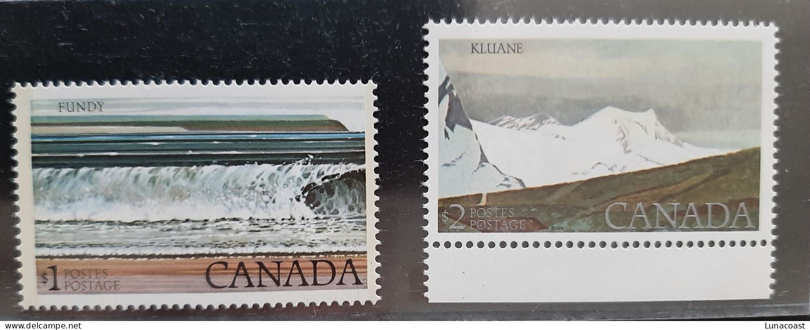 Canada 1979 MNH Sc #726** -727**   1$ And 2$  National Parks, Fundy And Kluane - Ongebruikt