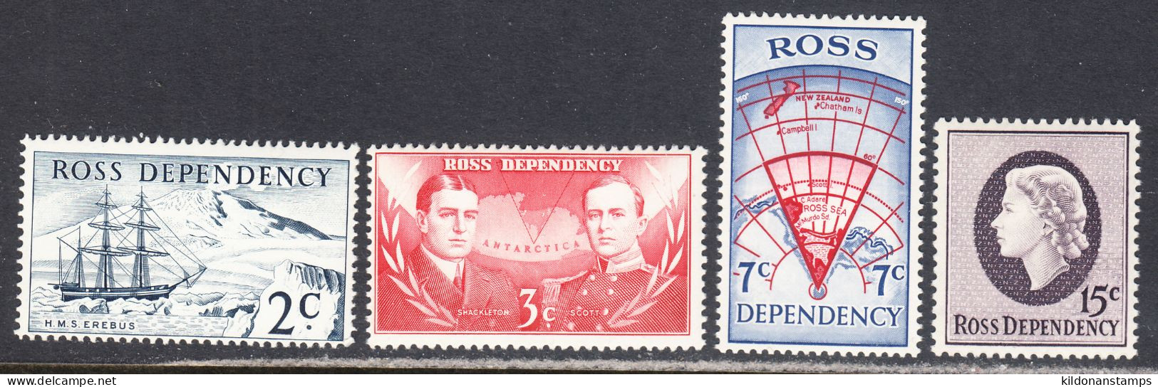 New Zealand - Ross Dep. 1957 Mint No Hinge, Blocks, Sc# L5-L8, SG - Autres & Non Classés