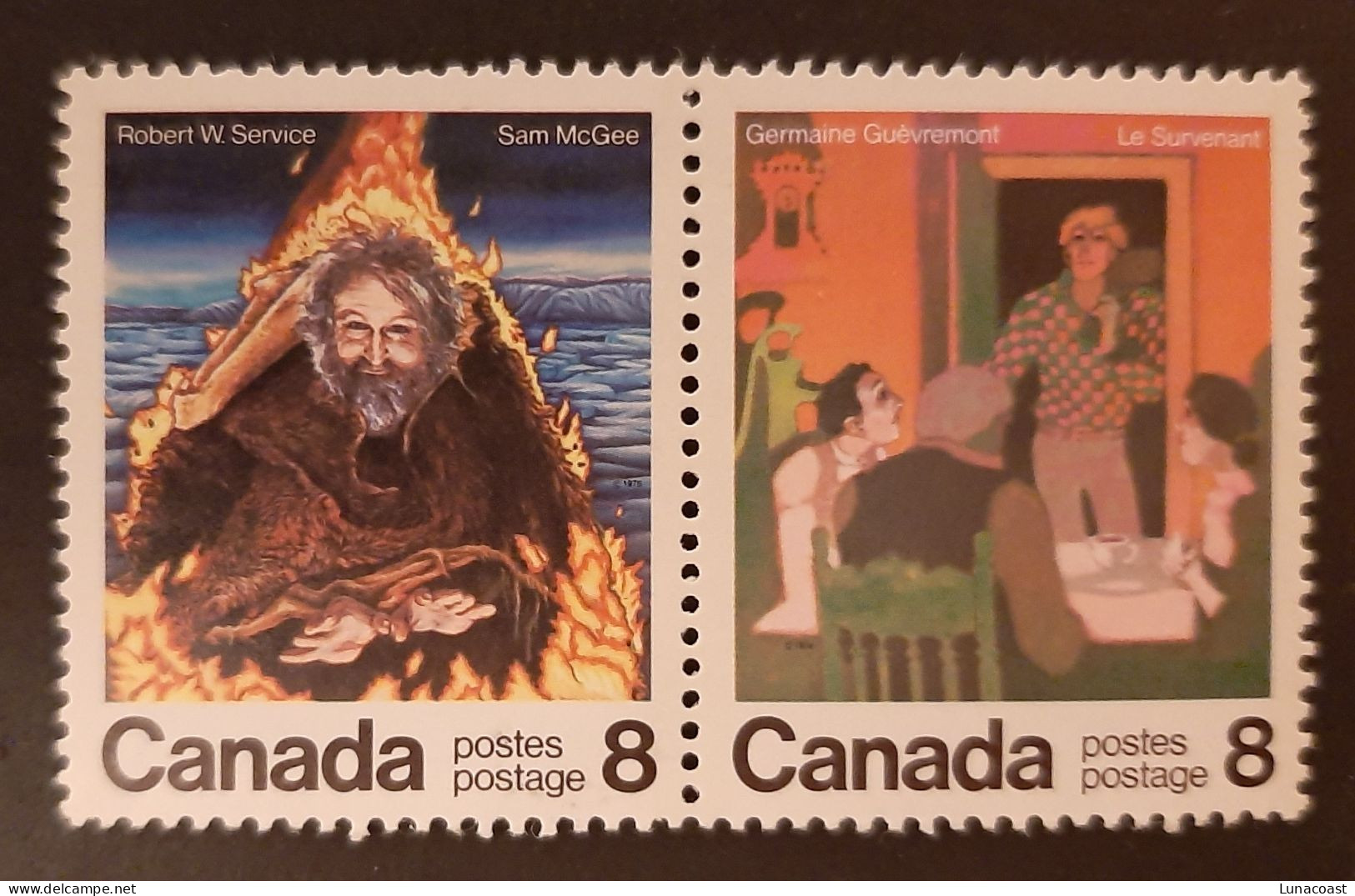 Canada 1976 MNH Sc #696a**   Se-tenant Pair 2 X 8c Canadian Authors - Neufs