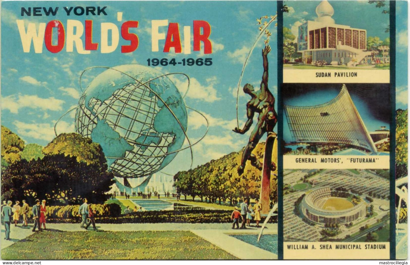 NEW YORK WORLD'S FAIR 1964-65 Sudan Pavilion Futurama Shea Stadium Stadio - Exhibitions