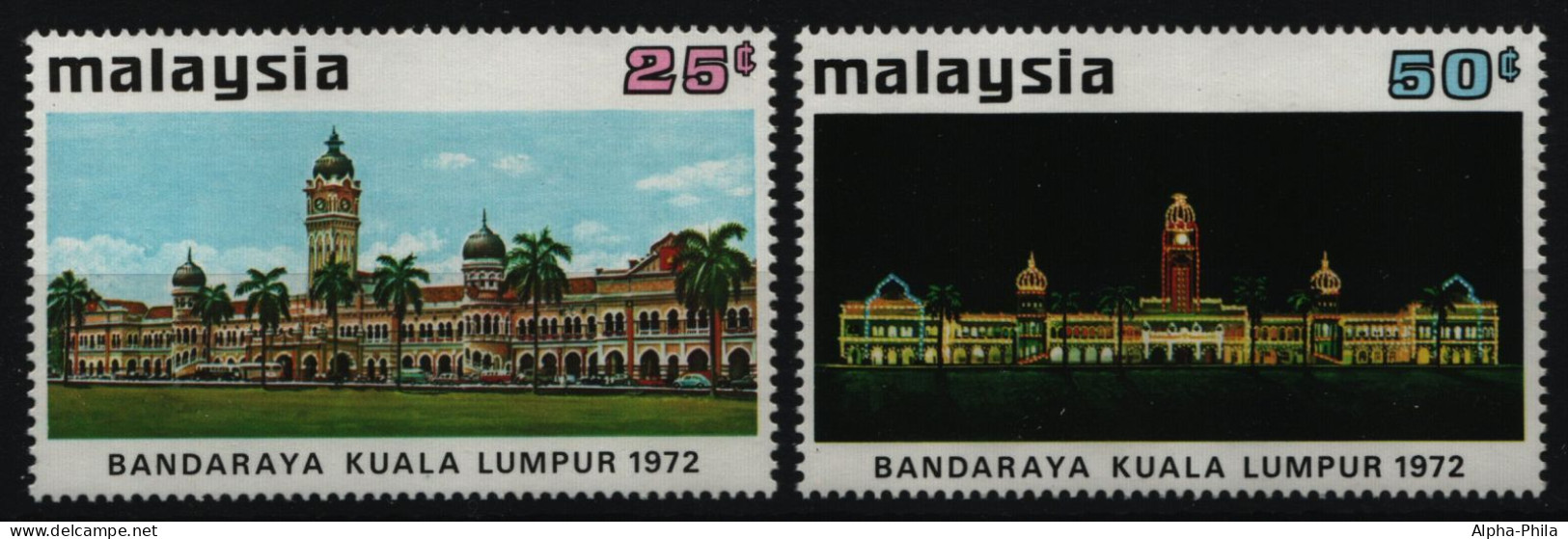 Malaysia 1972 - Mi-Nr. 97-98 ** - MNH - Stadtrechte Für Kuala Lumpur - Malaysia (1964-...)