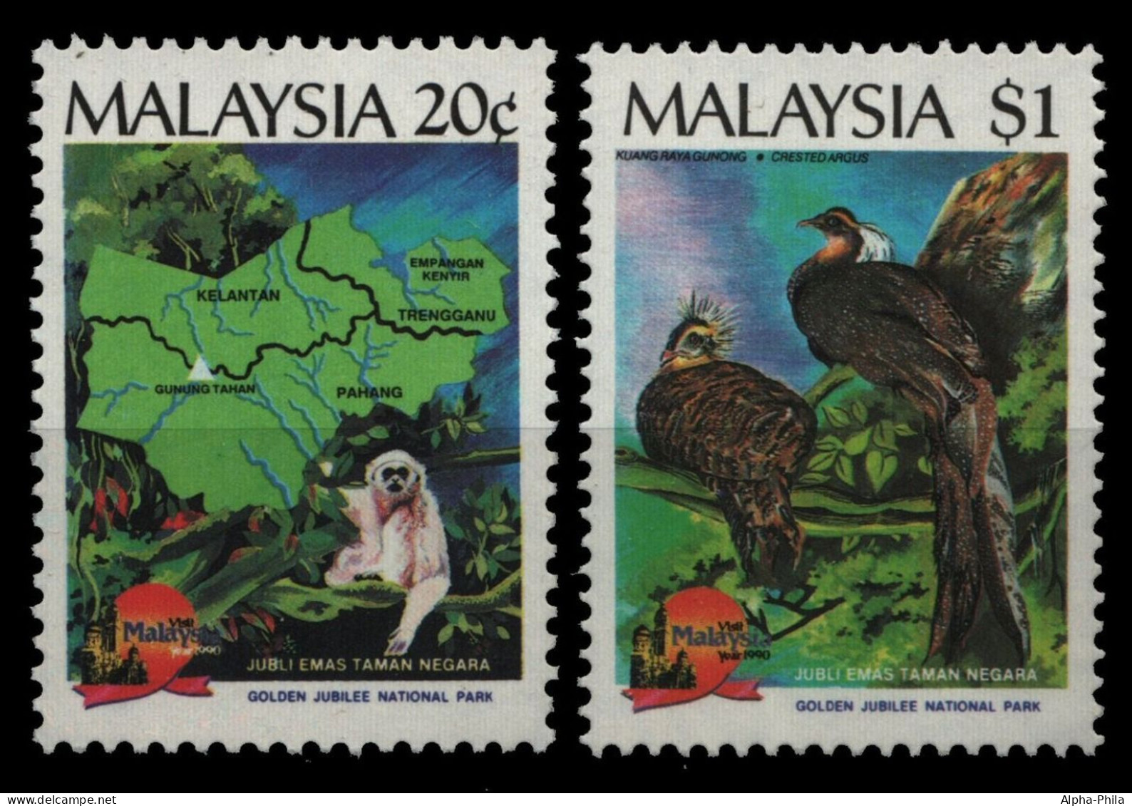 Malaysia 1989 - Mi-Nr. 416-417 ** - MNH - Wildtiere / Wild Animals - Malaysia (1964-...)