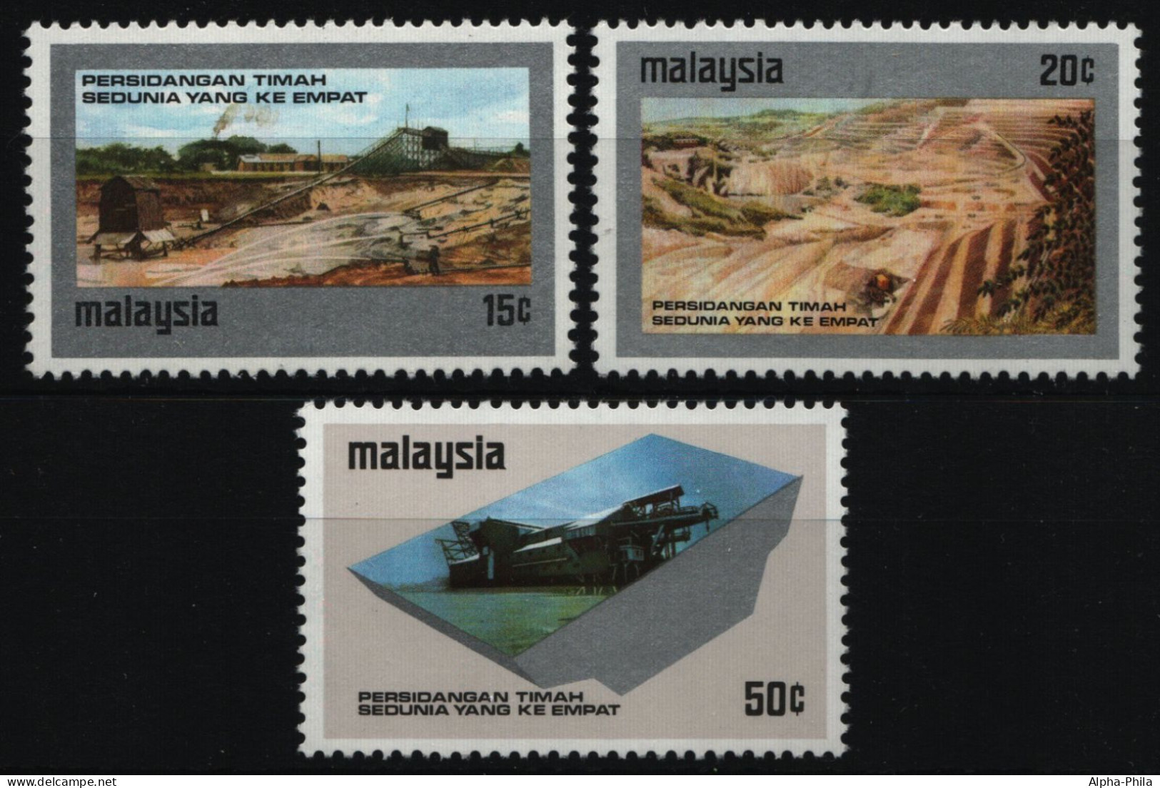 Malaysia 1974 - Mi-Nr. 124-126 ** - MNH - Zinnkonferenz - Malaysia (1964-...)