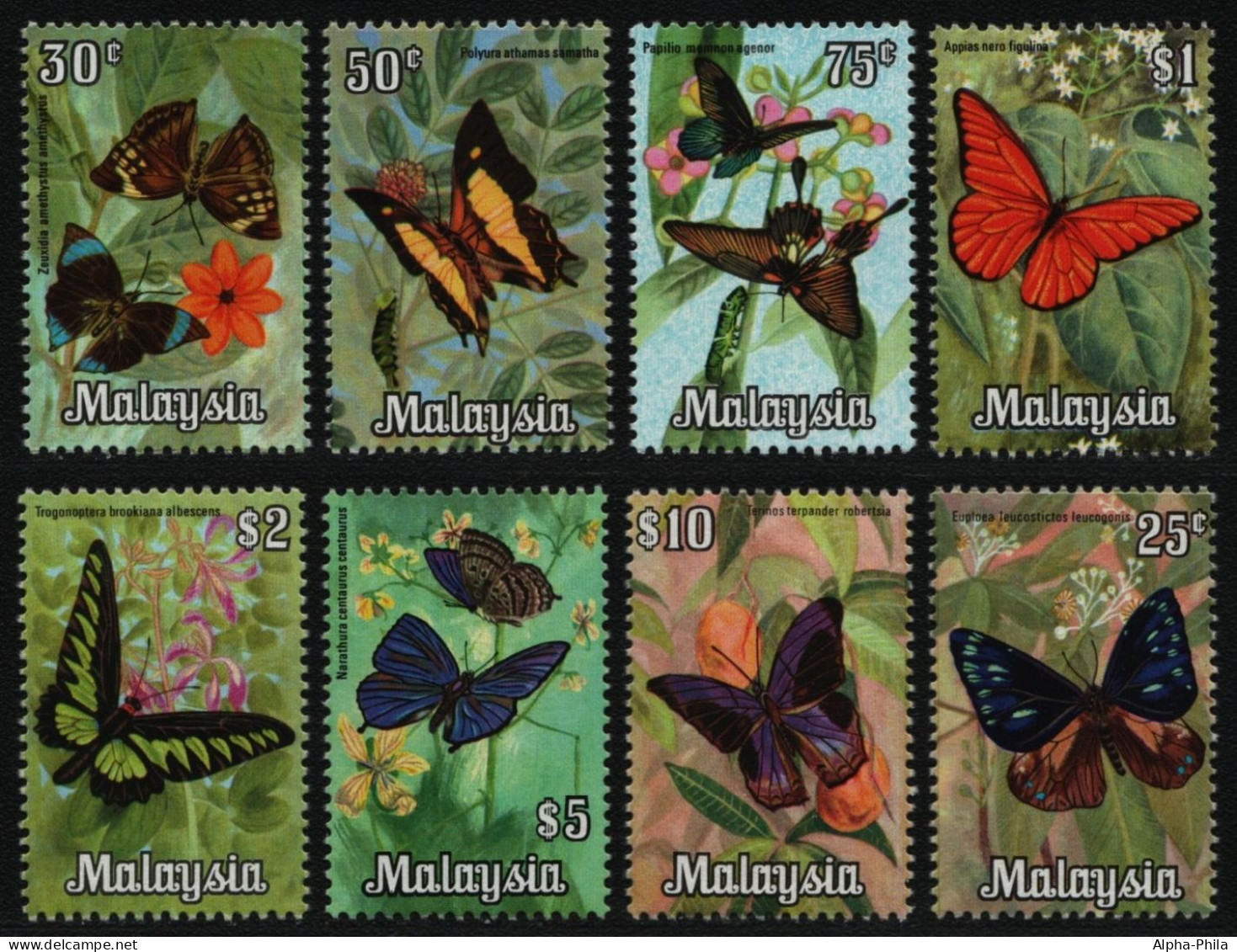 Malaysia 1970 - Mi-Nr. 63-70 ** - MNH - Schmetterlinge / Butterflies (I) - Malaysia (1964-...)