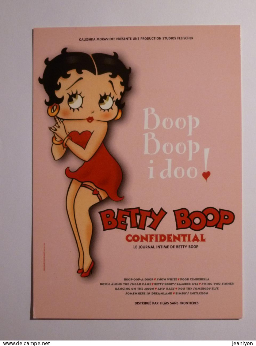 BETTY BOOP En Robe Rouge / Bande Dessinée - Film Betty Boop Confidential - Carte Publicitaire - Bandes Dessinées