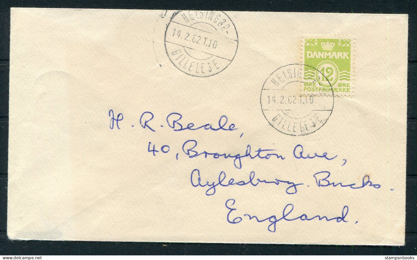 1962 Denmark Railway Cover Helsingor / Gilleleje - Cartas & Documentos