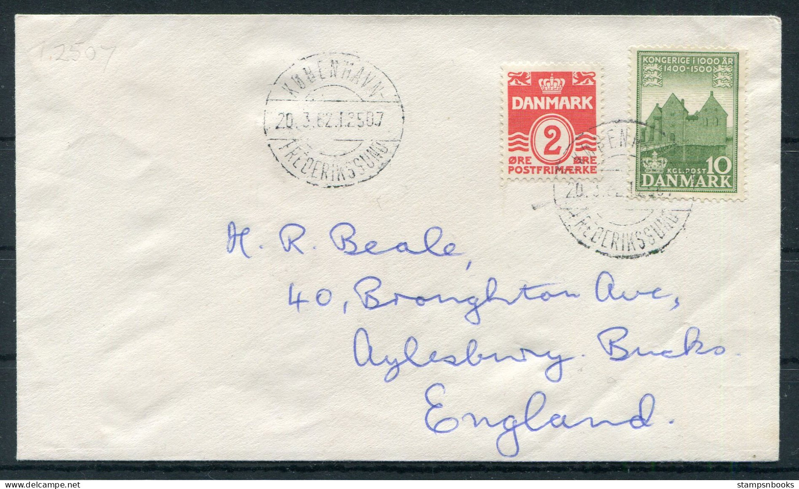 1962 Denmark Railway Cover Copenhagen / Frederikssund - Covers & Documents