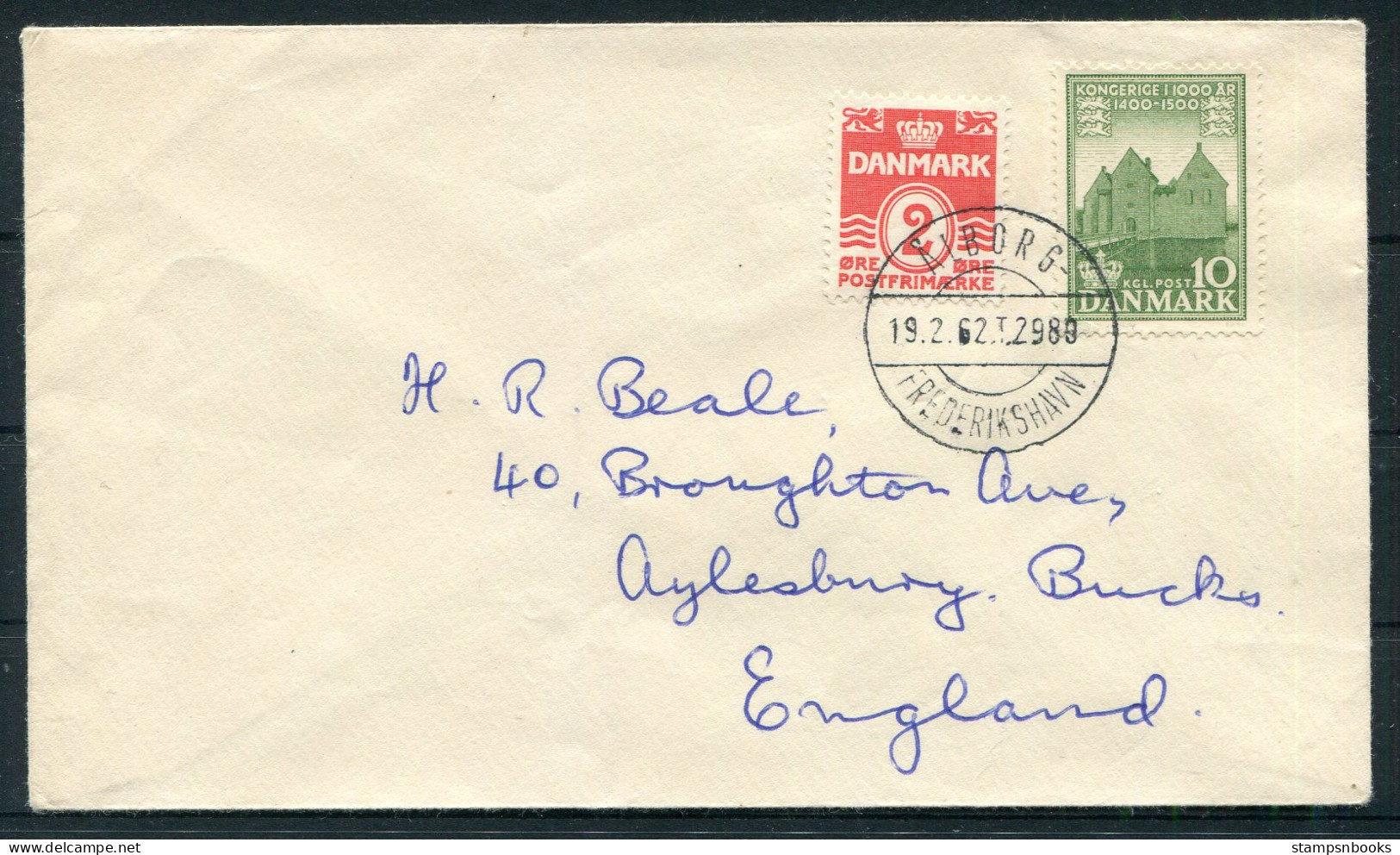 1962 Denmark Railway Cover Alborg / Frederikshavn - Brieven En Documenten