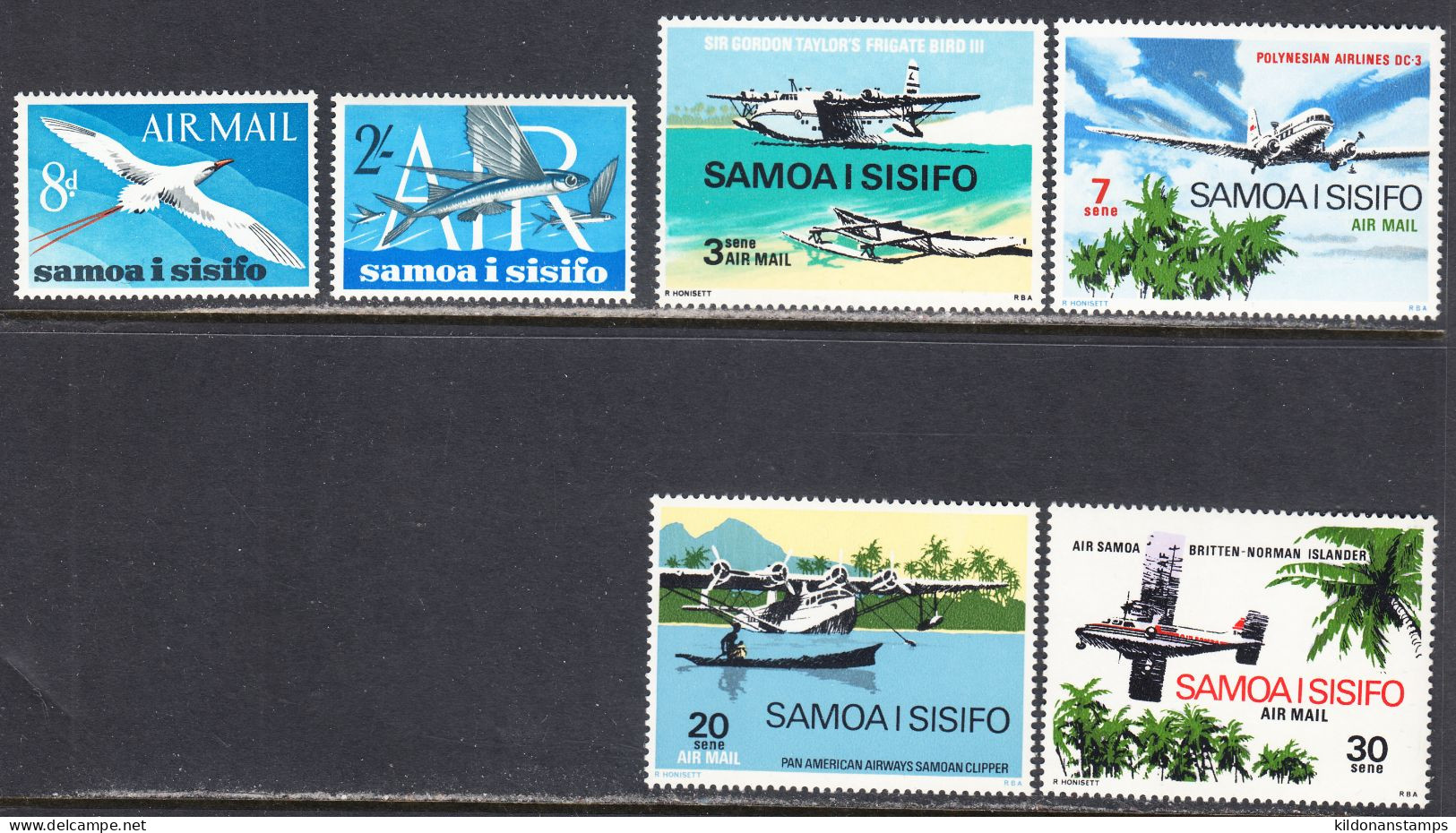 Samoa 1965-70 Air Mail, Mint No Hinge, Sc# C1-C6, SG - Samoa (Staat)