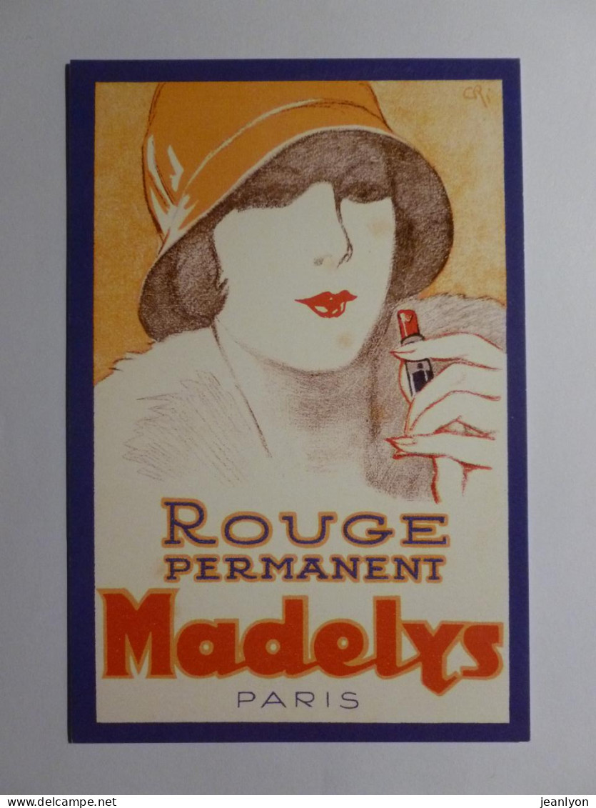FEMME / ROUGE A LEVRES - Rouge Permanent Madelys Paris - Carte Moderne Reproduisant Affiche Ancienne - Mode