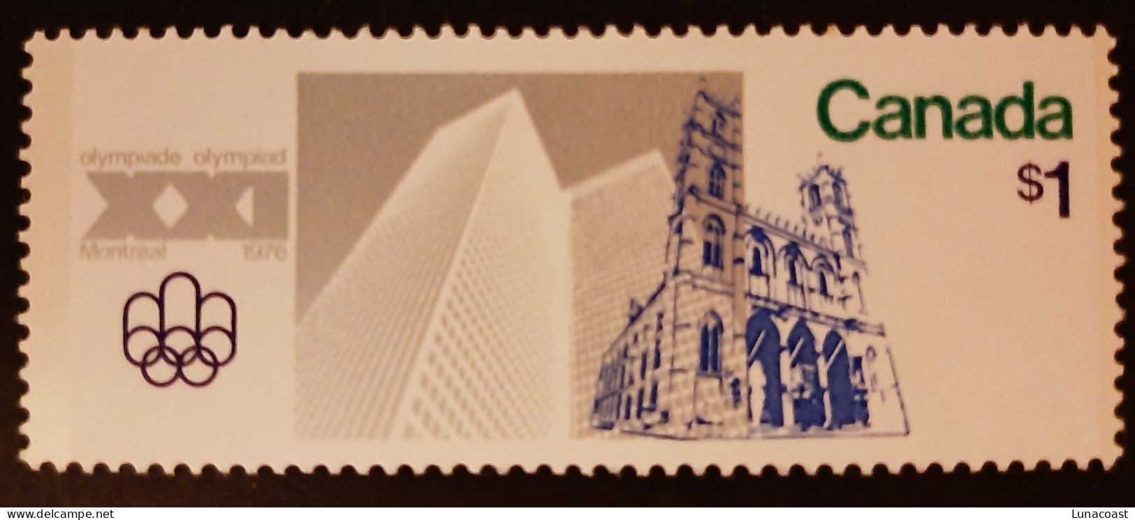 Canada 1976 MNH Sc #687**   1$  Olympics, Notre Dame - Unused Stamps