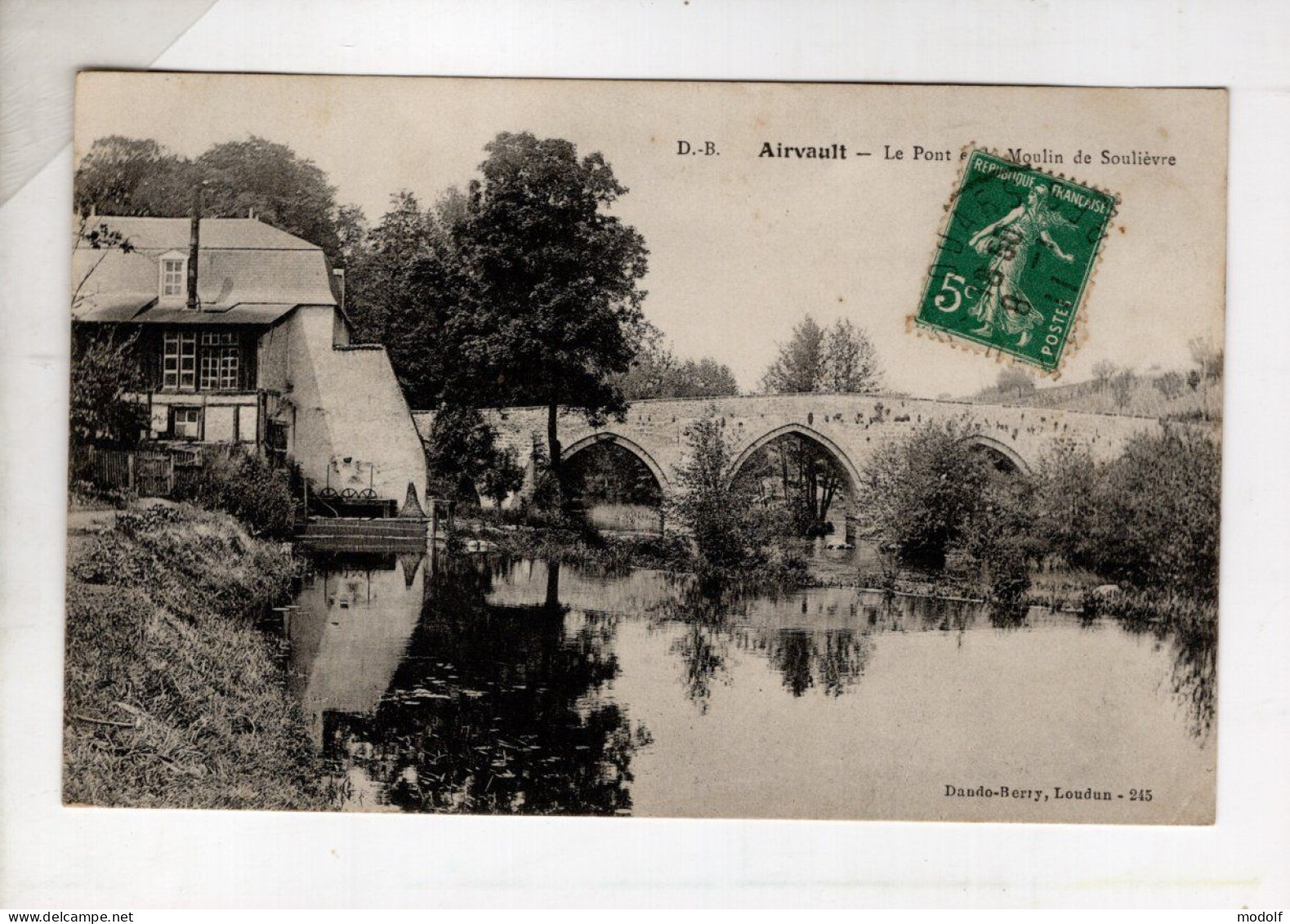 CPA - 79 - Airvault - Le Pont  Et Le Moulin De Soulièvre - Circulée - Airvault