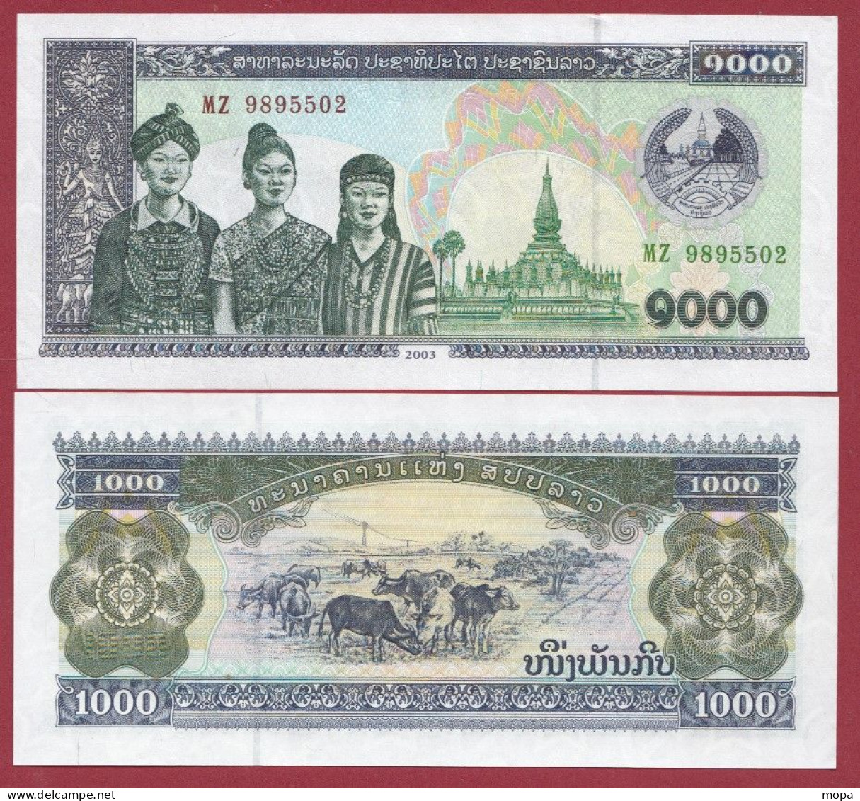 Laos --1000 Kip  --2003---UNC---(418 BIS) - Laos