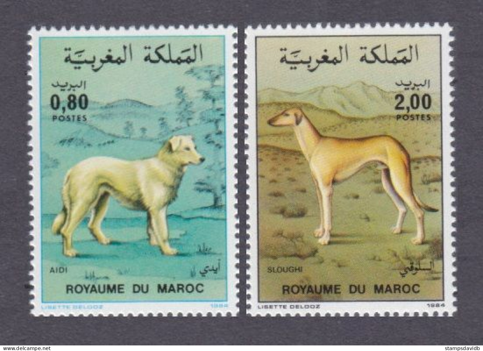 1984 Morocco 1061-1062 Dogs 3,00 € - Honden