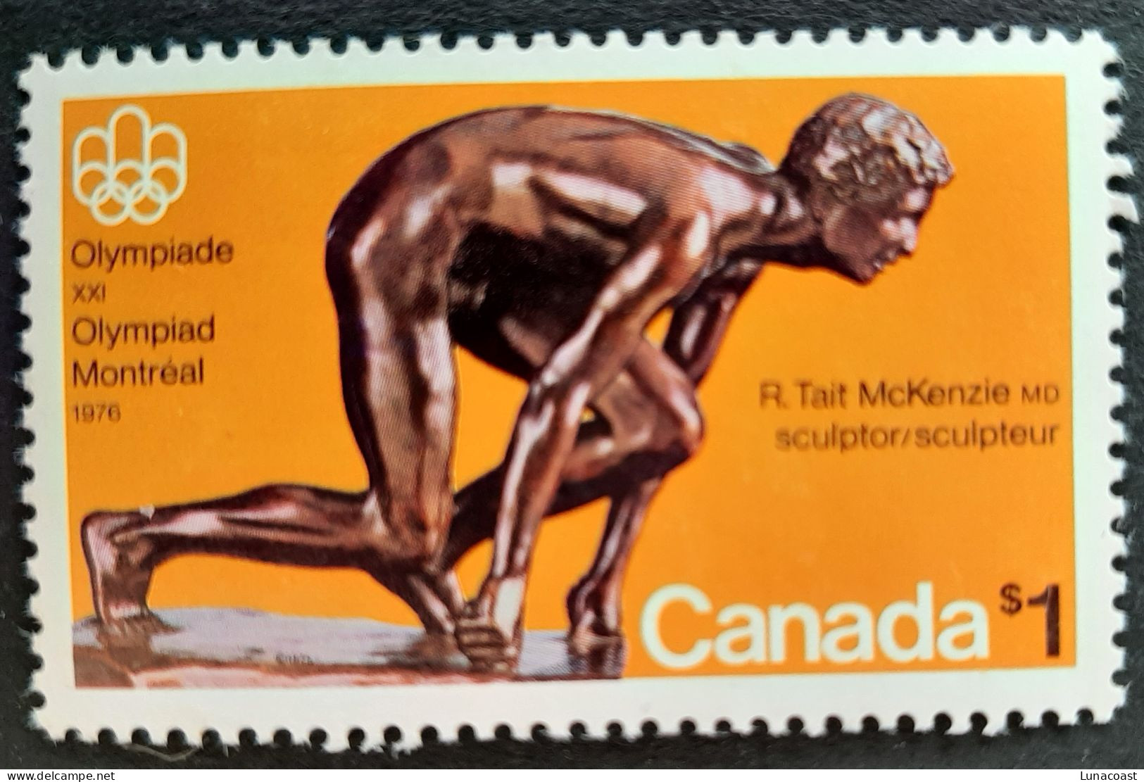 Canada 1975 MNH Sc #656**   1$  Olympic Sculptures - Ongebruikt