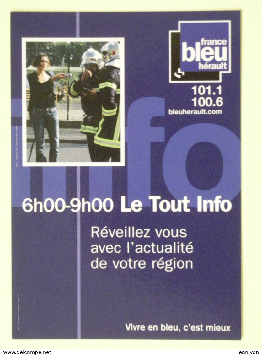 POMPIERS - Interview - Radio France Bleu Hérault - Carte Publicitaire - Firemen