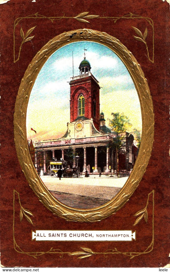 CG72. Vintage Postcard.  All Saints Church, Northampton - Northamptonshire