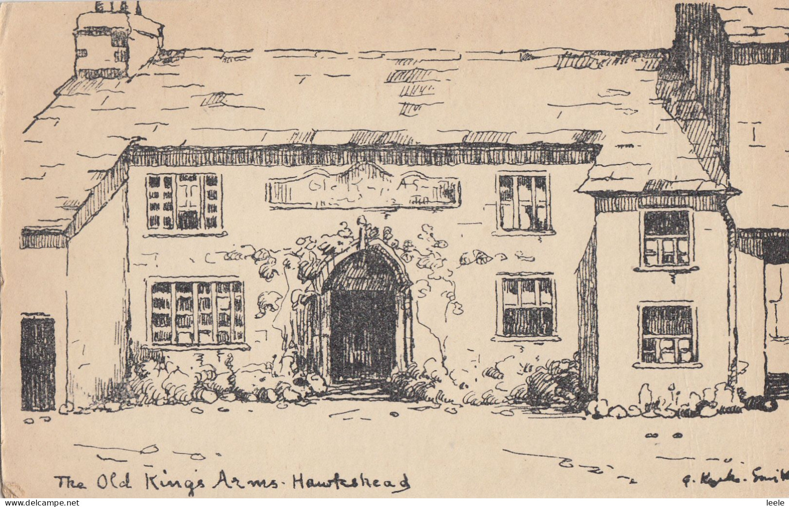 CG53. Vintage Postcard.The Old King's Arms.Hawkshead, Cumbria. - Hawkshead