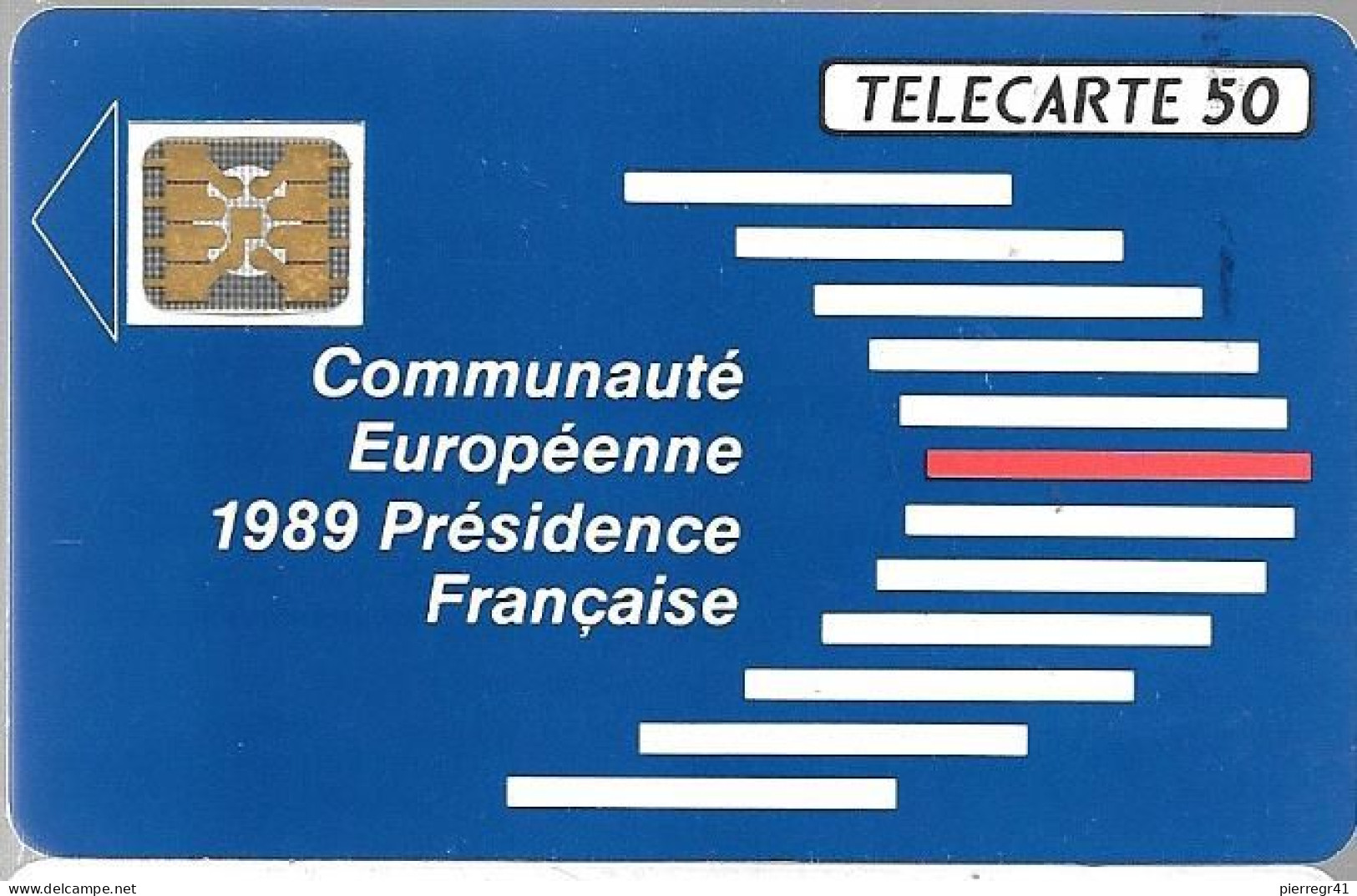 CARTE²°-PUBLIC-1989-50U-F107A.610-SC5on-11/89-COMMUNAUTE EUROPEENNE-Série 6 Pe108868-UTILISE-TBE/Tres Rare - 1989