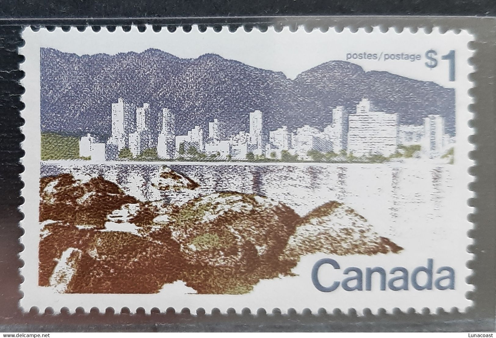 Canada 1973 MNH Sc #599**   1$  Landscape, Vancouver, Perf.12.5 X 12.0 - Neufs