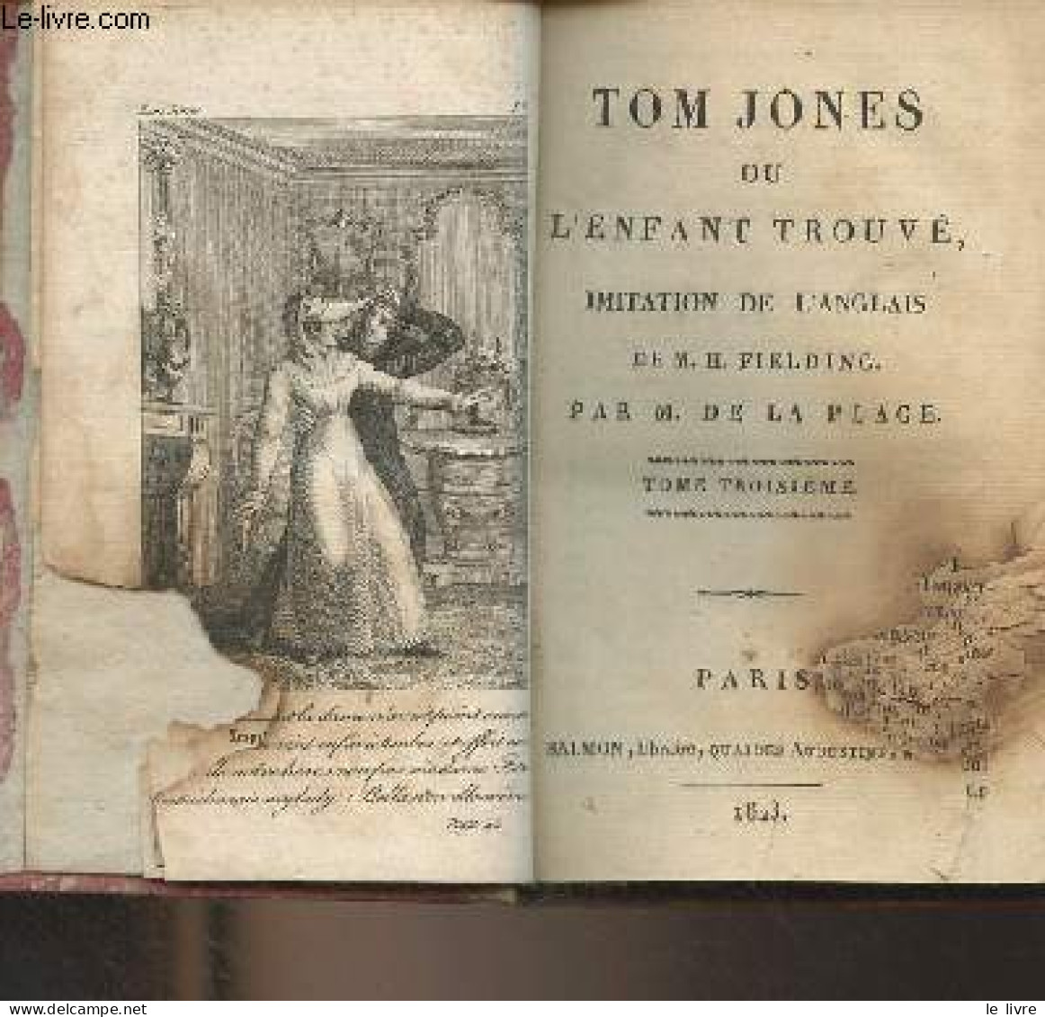 Tom Jones Ou L'enfant Trouvé, Imitation De L'anglais Par M. De La Place - Tome 3 - Fielding H. - 1823 - Autres & Non Classés