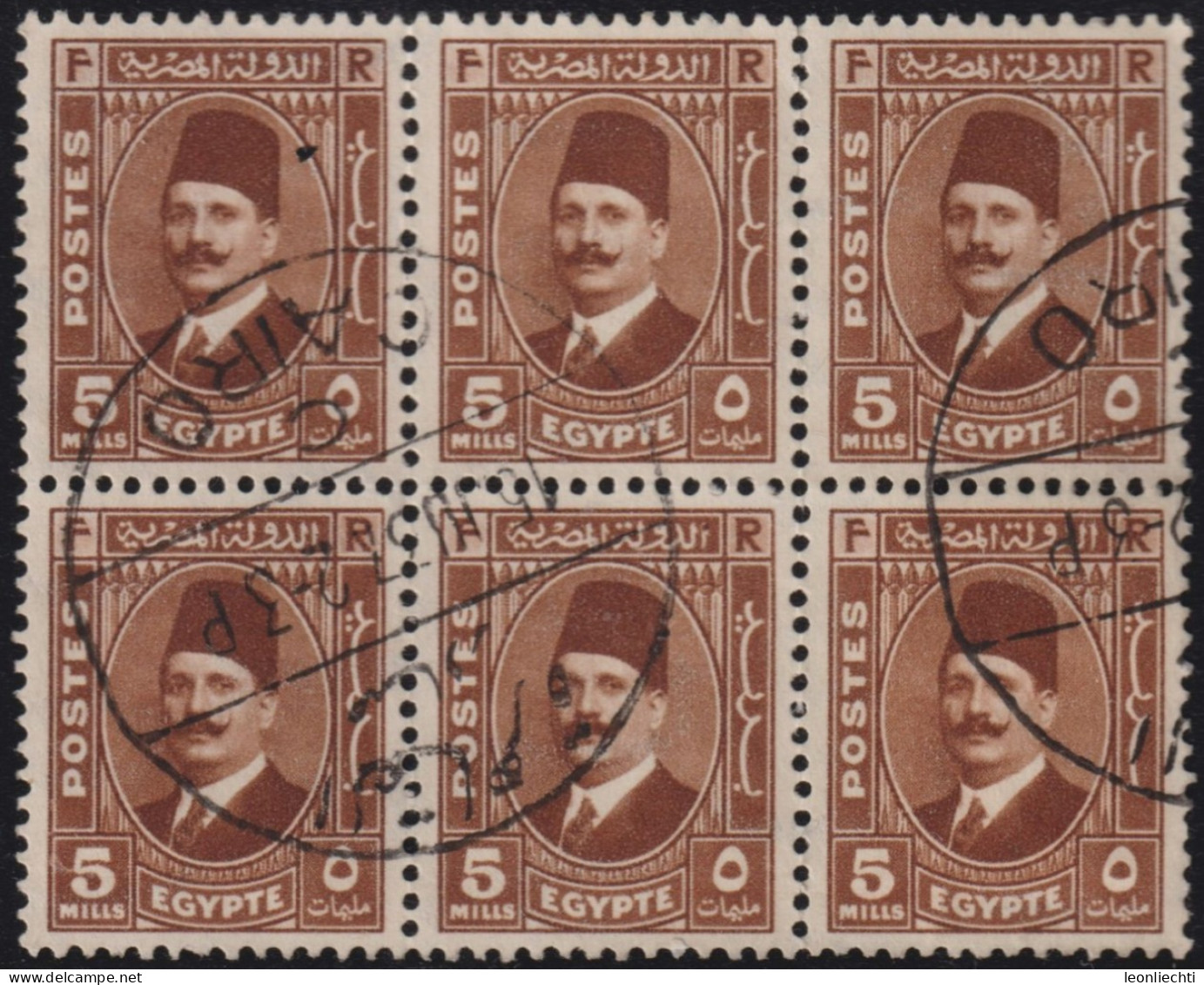 1936 Ägypten ° Mi:EG 216, Sn:EG 194, Yt:EG 175, Sg:EG 236, King Fuad I (1868-1936) - Oblitérés
