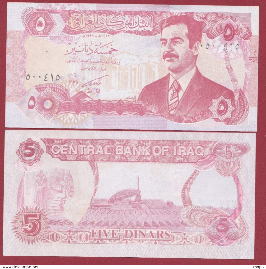 Iraq--5 Dinars  --1992---UNC---(433) - Iraq