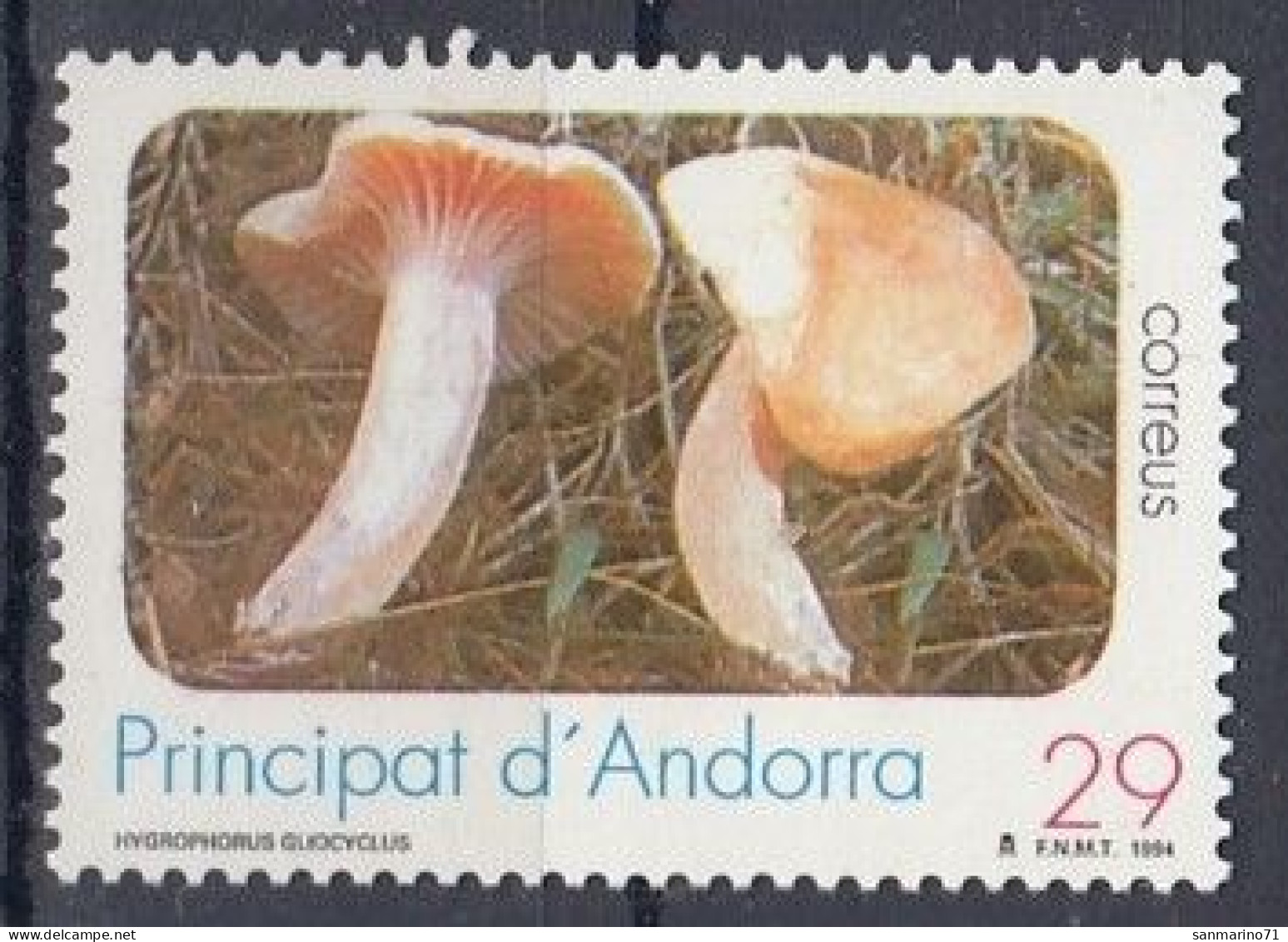 SPANISH ANDORRA 239,unused,mushrooms (**) - Nuevos
