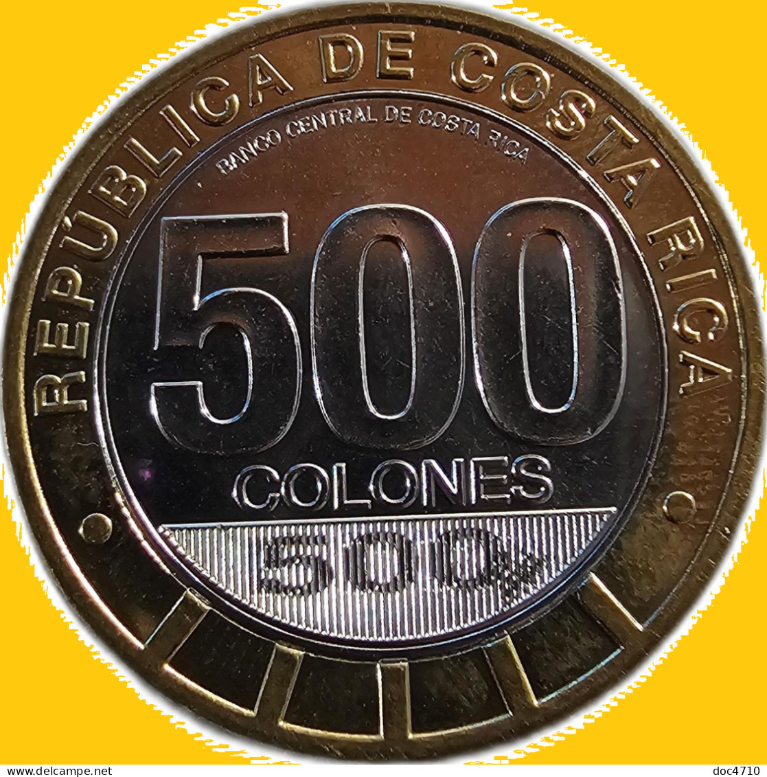 Costa Rica 500 Colones 2023, 75th Anniversary Abolition Costa Rican Army, KM#New, Unc Bimetallic - Costa Rica